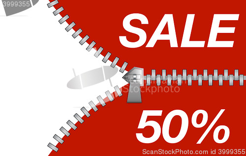 Image of Zipper revealing a discount for sale purposes