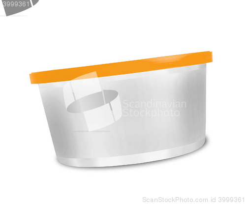 Image of plastic storage boxe on white background