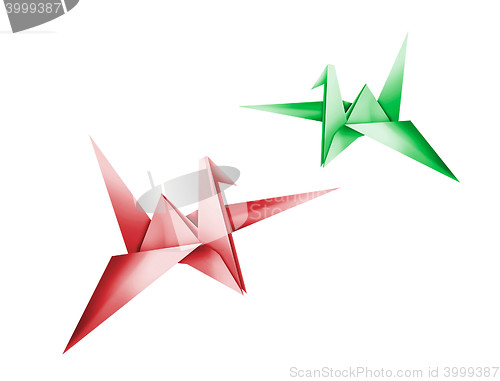 Image of Origami. 3d render.