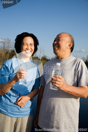 Image of Fun senior asian couple