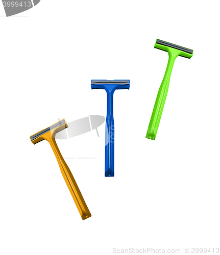 Image of razors isolated on a white background.