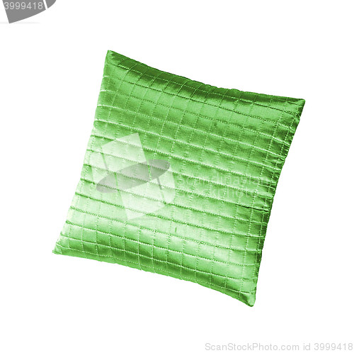 Image of Green pillow isolated on white