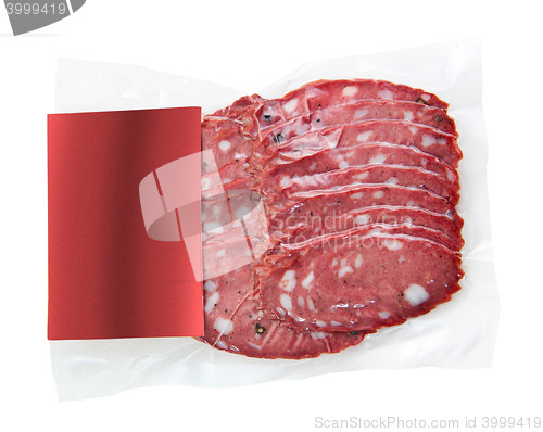 Image of sliced meat packaged