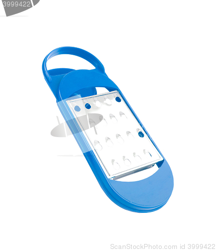 Image of grater with a blue handle