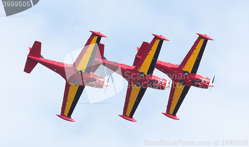 Image of LEEUWARDEN, THE NETHERLANDS - JUNE 10, 2016: Belgium Red Devils 