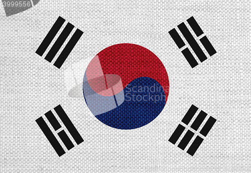 Image of Flag on old linen