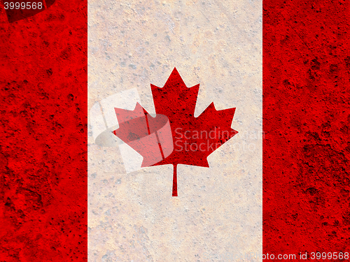 Image of Flag on rusty metal