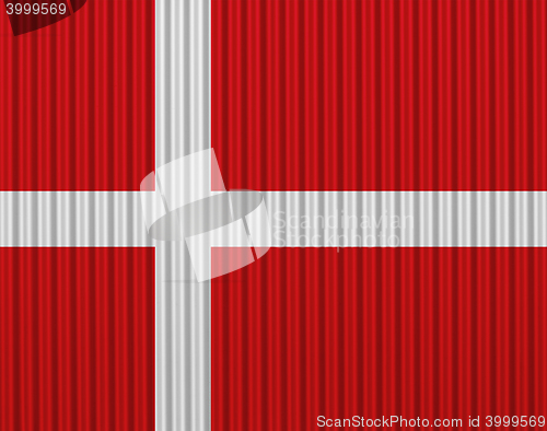 Image of Flag on corrugated iron