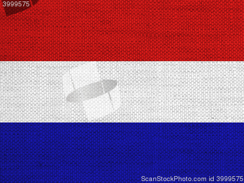 Image of Flag on old linen