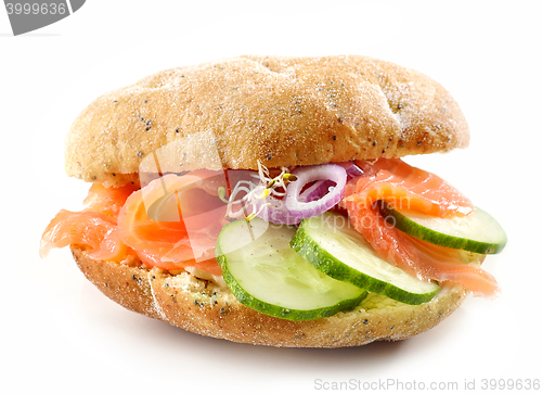 Image of sandwich with smoked salmon