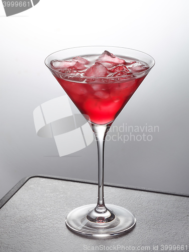 Image of glass of red iced cocktail