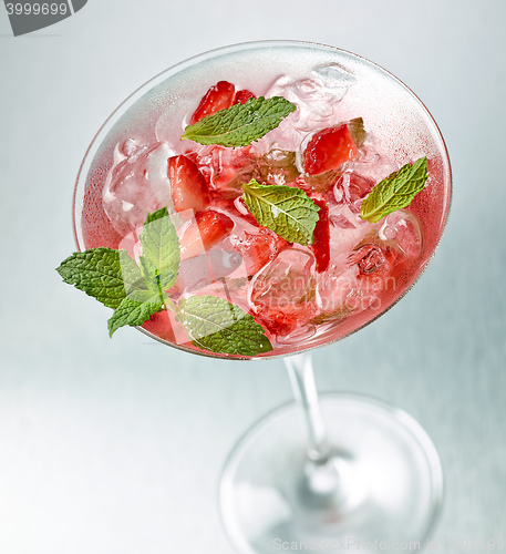 Image of fresh iced strawberry cocktail