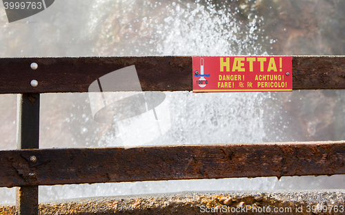 Image of Danger - boiling watter sign