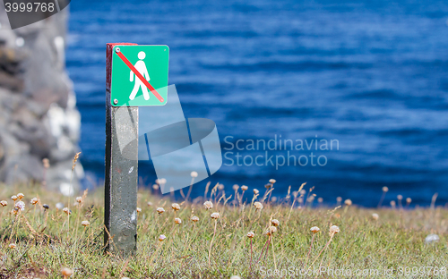 Image of Forbidden to walk over here - Iceland