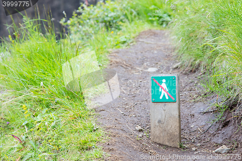 Image of Forbidden to walk over here - Iceland