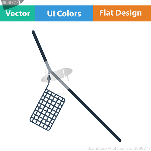 Image of Flat design icon of  fishing feeder net