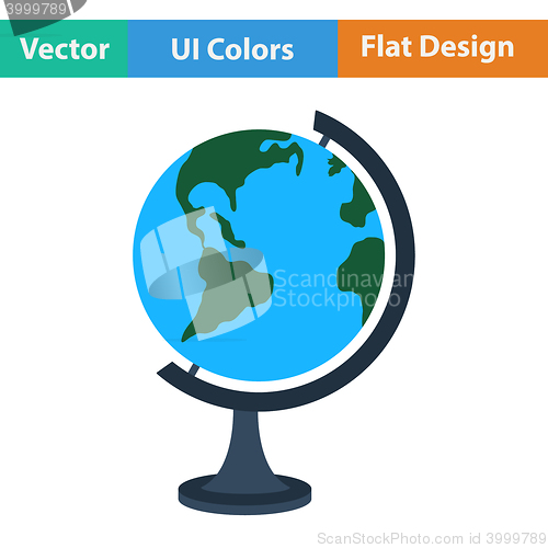 Image of Flat design icon of Globe