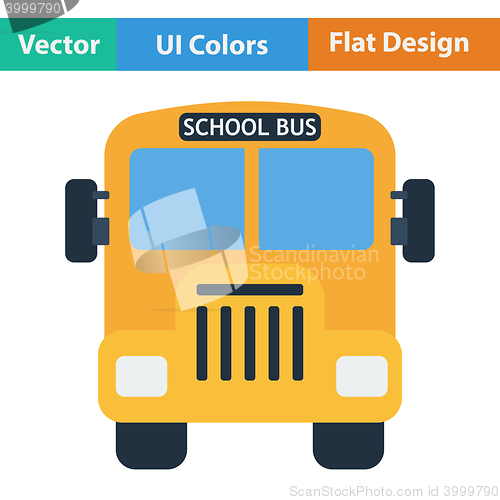 Image of Flat design icon of School bus