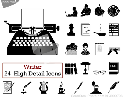 Image of Set of 24 Writer Icons