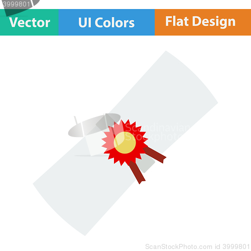 Image of Flat design icon of Diploma