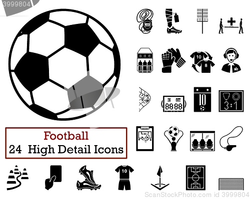 Image of Set of 24 Football Icons