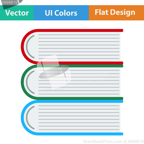 Image of Flat design icon of Stack of books