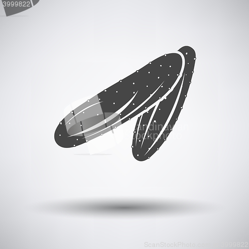 Image of Cucumber icon on gray background 