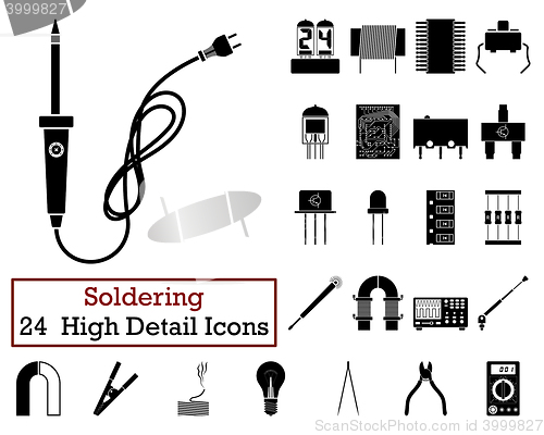 Image of Set of 24 Soldering Icons 