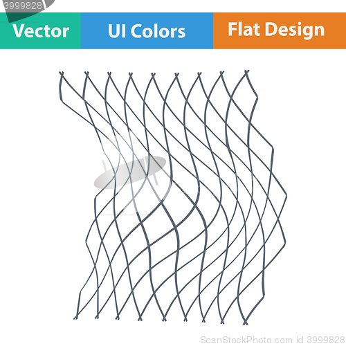 Image of Flat design icon of Fishing net 