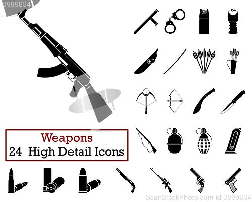 Image of Set of 24 Weapon Icons 