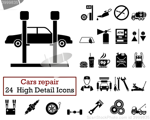 Image of Set of 24 Car repair Icons