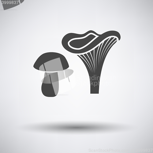 Image of Mushroom  icon on gray background