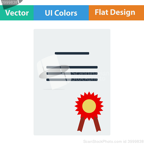 Image of Flat design icon of Diploma