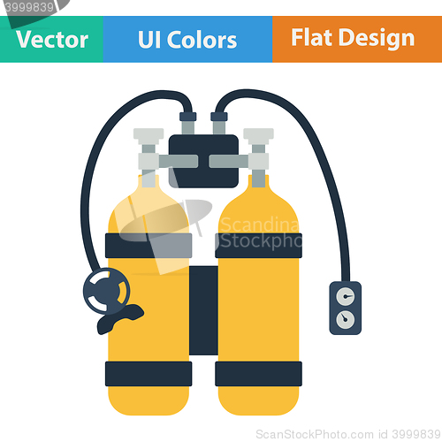 Image of Flat design icon of scuba