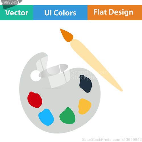 Image of Flat design icon of School palette