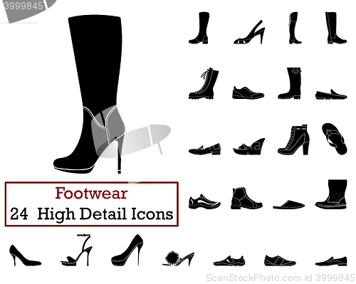 Image of Set of 24 Footwear Icons