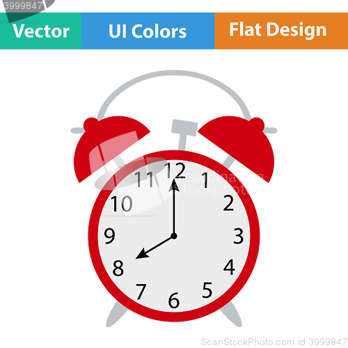 Image of Flat design icon of Alarm clock