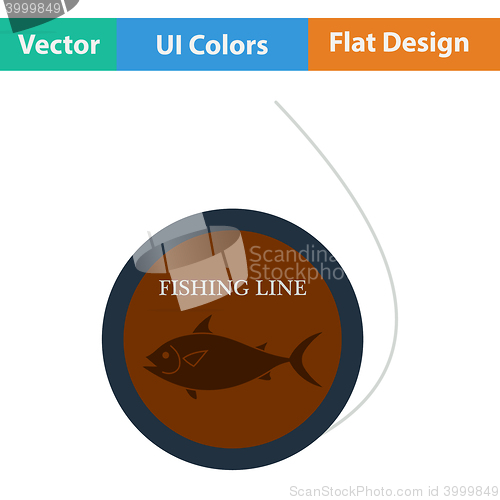 Image of Flat design icon of fishing line