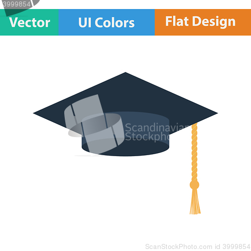 Image of Flat design icon of Graduation cap