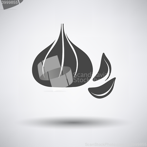 Image of Garlic  icon on gray background