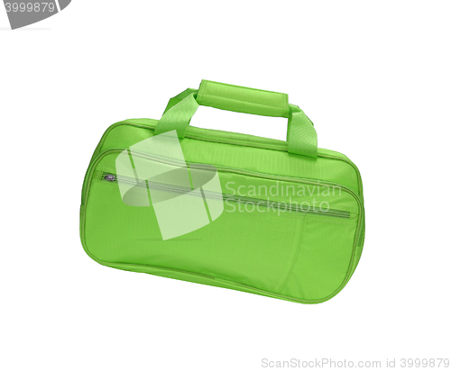 Image of Green bag isolated on white background