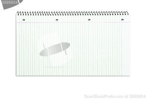 Image of blank paper  isolated on white
