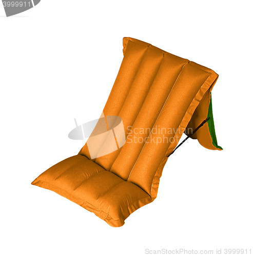 Image of Inflatable beach mattress isolated on white background