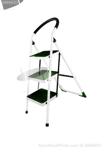 Image of Aluminum step ladder isolated