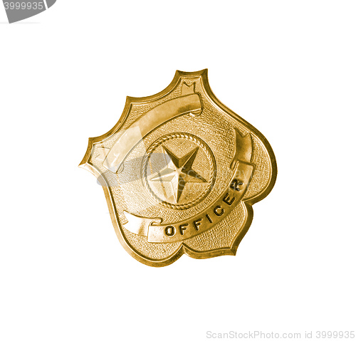 Image of police golden badge