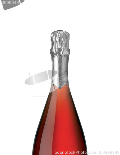 Image of close-up bottle of red champagne