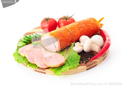 Image of fresh chicken meat sausage