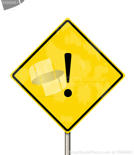 Image of yellow road sign