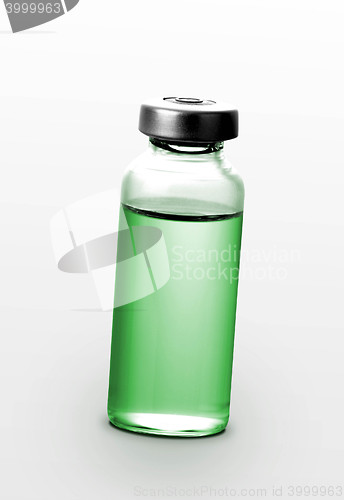 Image of Single small bottle with drug isolated over white background