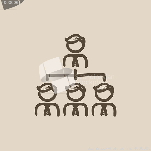 Image of Business team sketch icon.